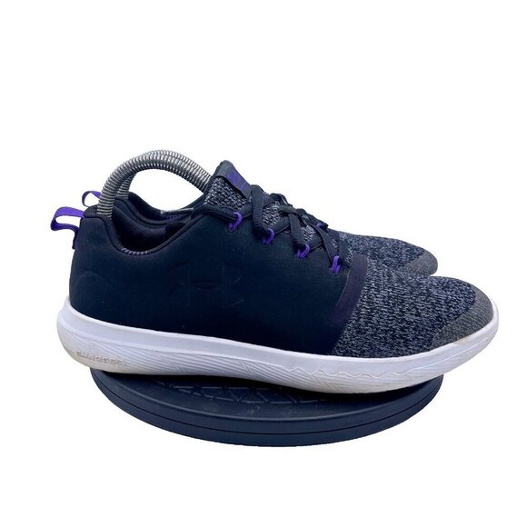 Under Armour UA GS Charged Sneakers Shoes Black Youth Size 7y main image 3